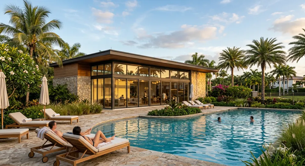 Sattva Ekatra clubhouse and swimming pool